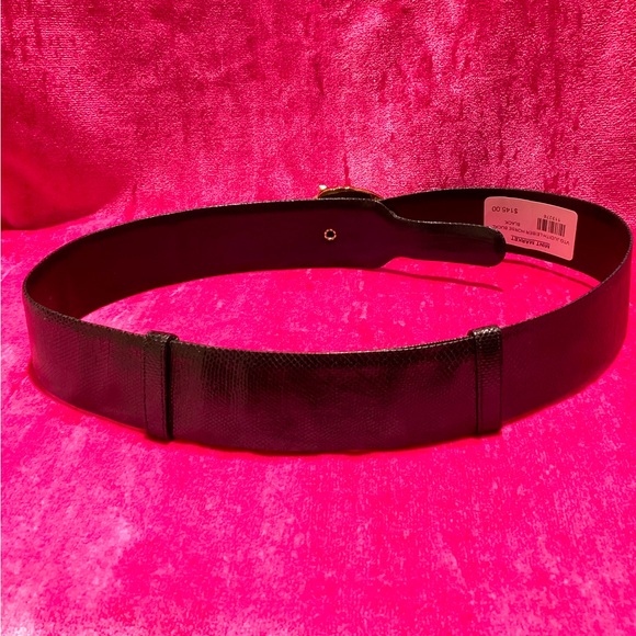 Vintage JUDITH LEIBER Crystal Horse Equine Black leather belt - Picture 5 of 7